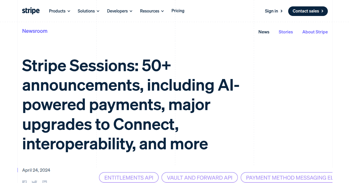 Stripe Sessions 2024: 50+ Product Launches Including AI-Powered Payments and 100+ Payment Methods