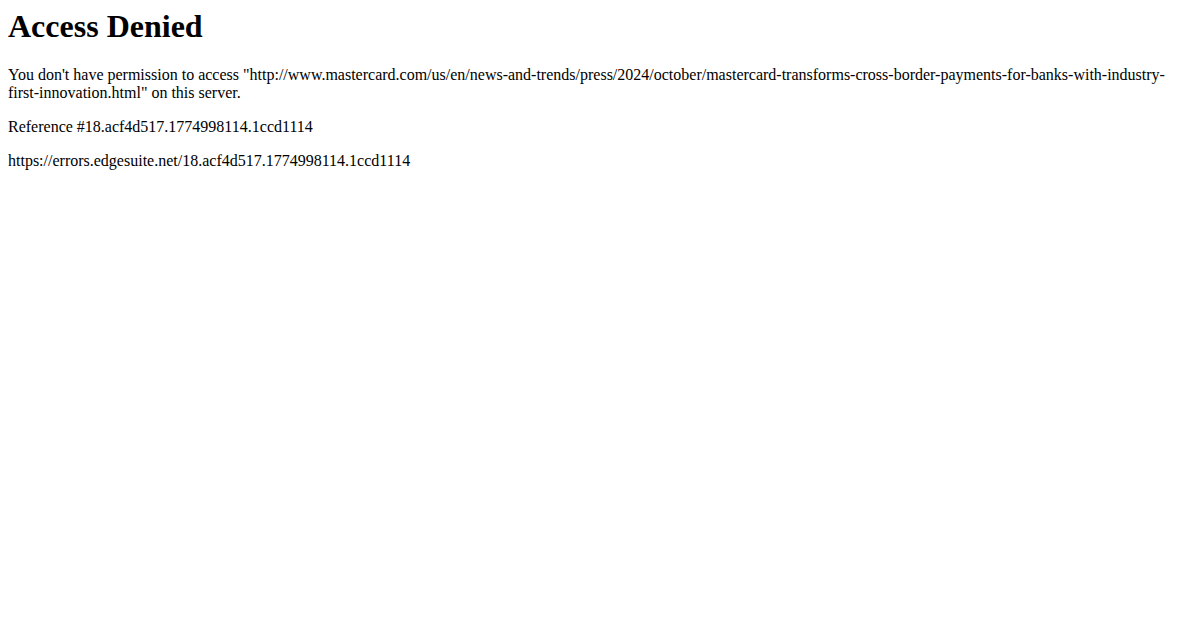 Mastercard Launches Move Commercial Payments for Near Real-Time B2B Cross-Border Transfers