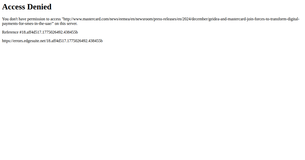 Geidea and Mastercard Partner to Transform Digital Payments for SMEs in the UAE