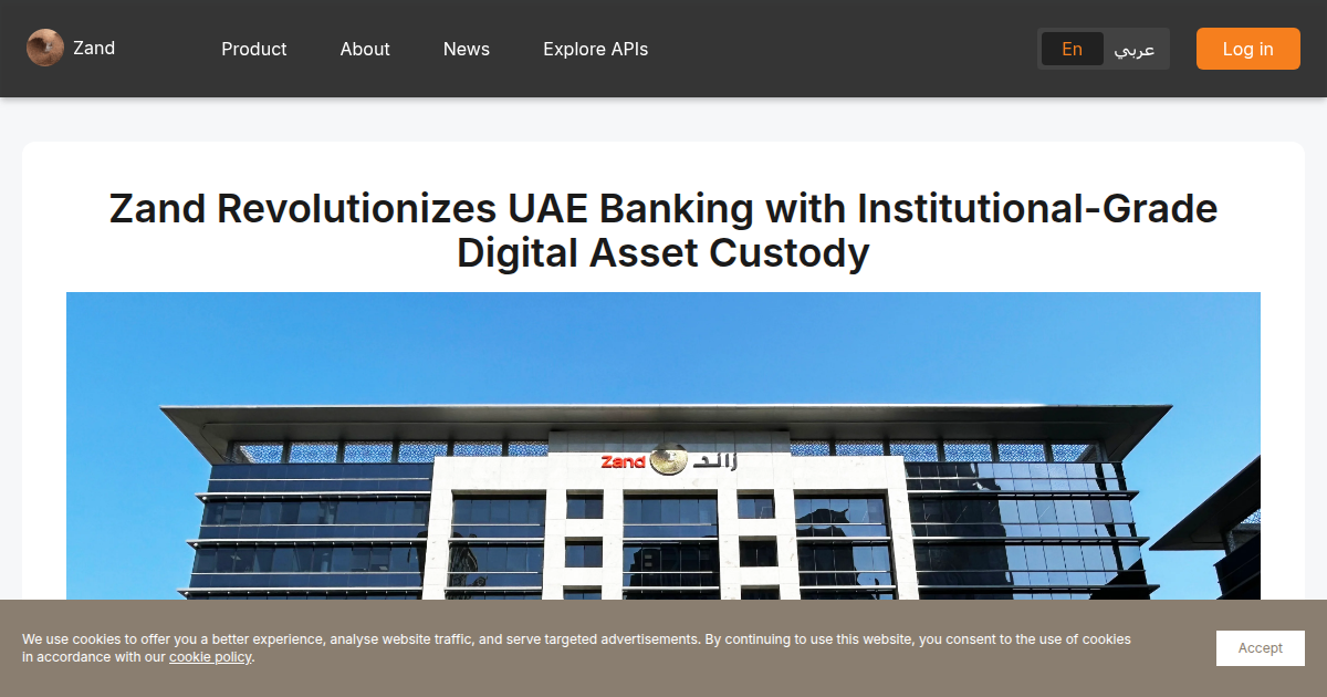 Zand Revolutionizes UAE Banking with Institutional-Grade Digital Asset Custody