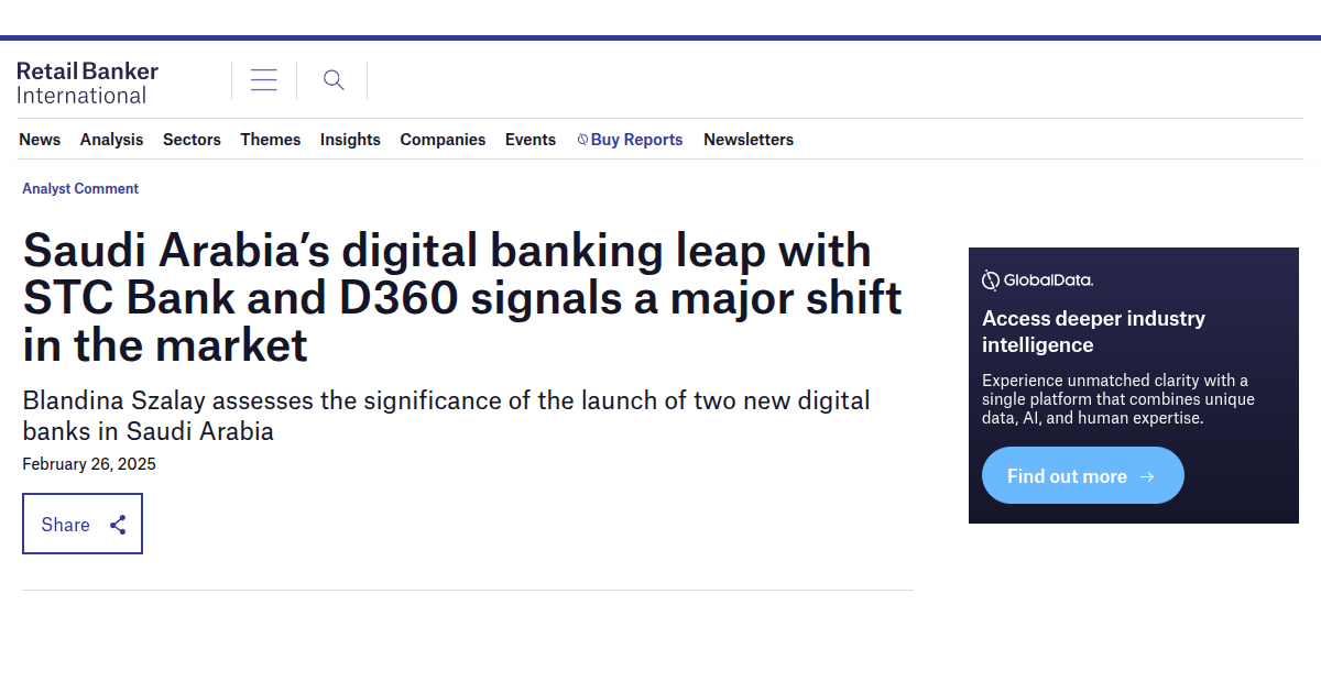 Saudi Digital Bank D360 Surpasses 600,000 Customers Following Launch