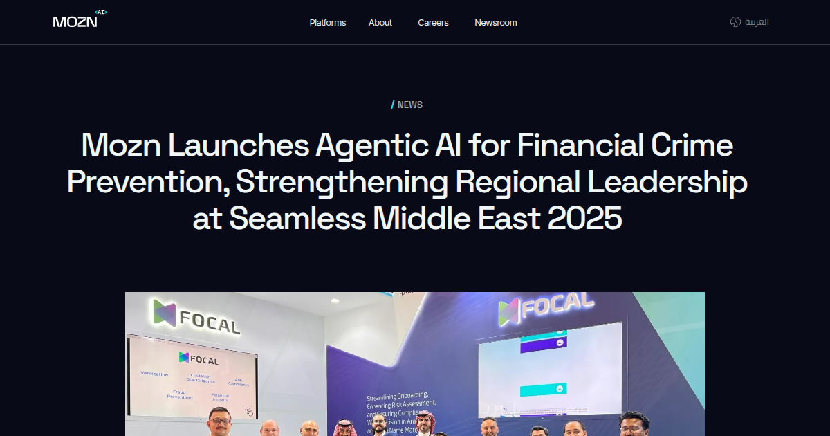 Mozn Launches Agentic AI for Financial Crime Prevention at Seamless Middle East