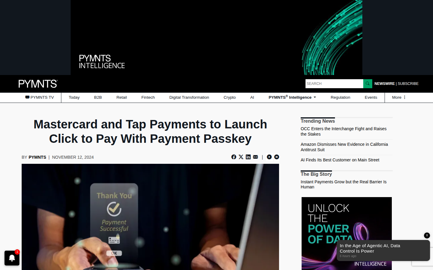 Mastercard and Tap Payments launch world's first Click to Pay with Payment Passkey