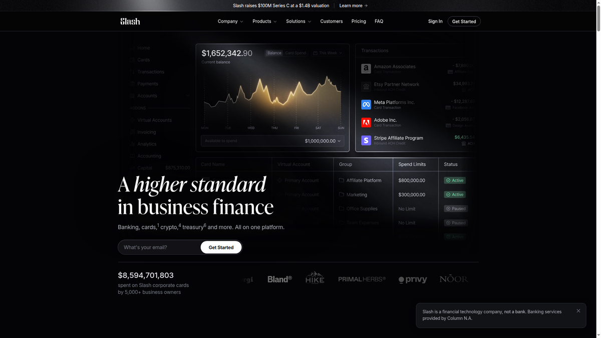 Slash Hits Unicorn Status with $100M Series C to Take On Ramp and Brex