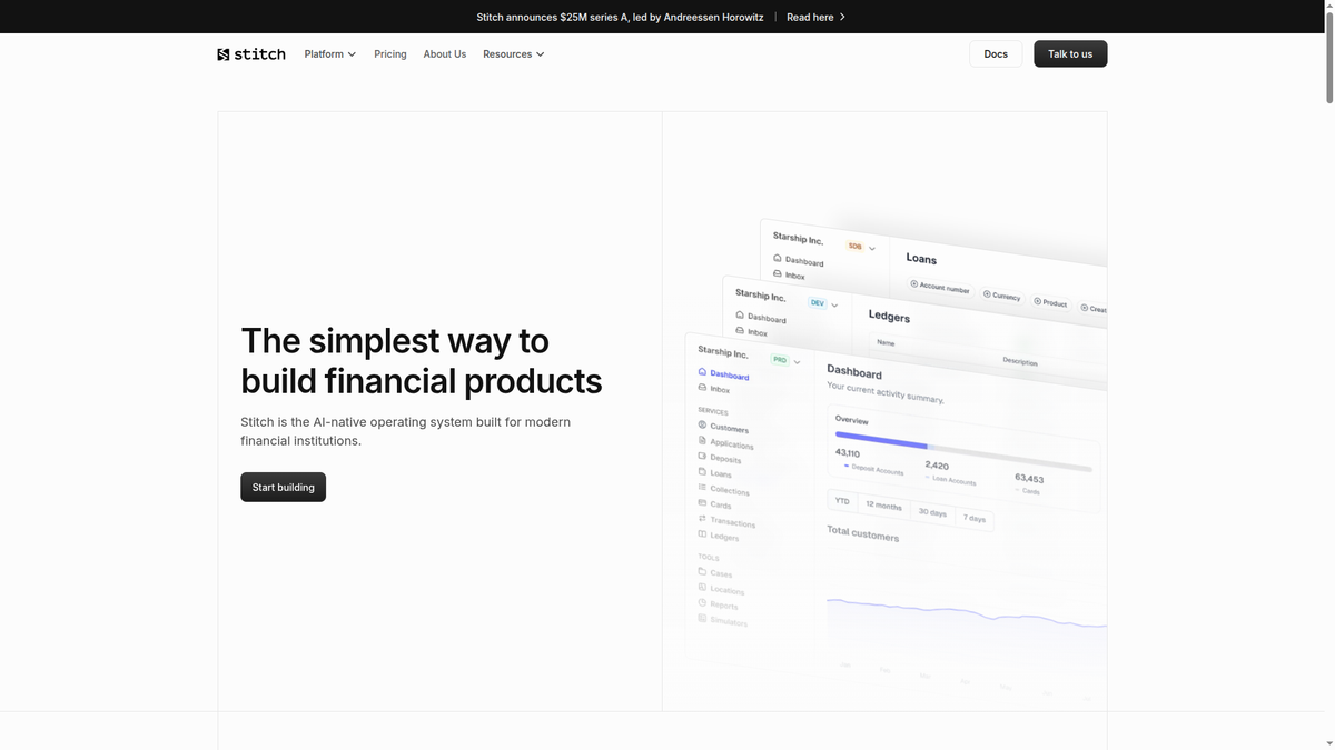 Andreessen Horowitz Leads $25M Series A for Saudi Banking Infrastructure Platform Stitch
