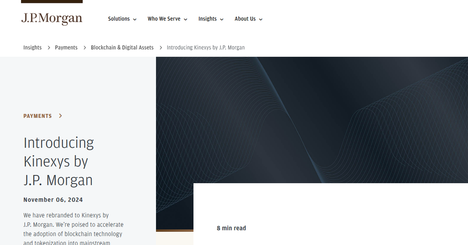 JPMorgan Renames Blockchain Platform to Kinexys