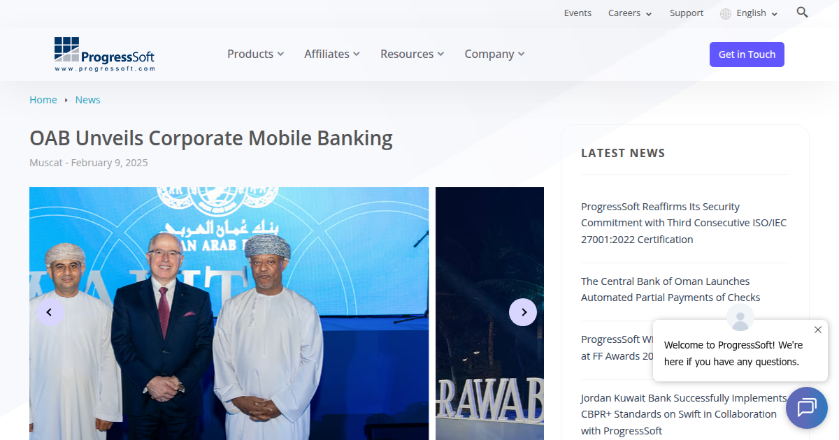 OAB Unveils Corporate Mobile Banking Platform in Partnership with ProgressSoft