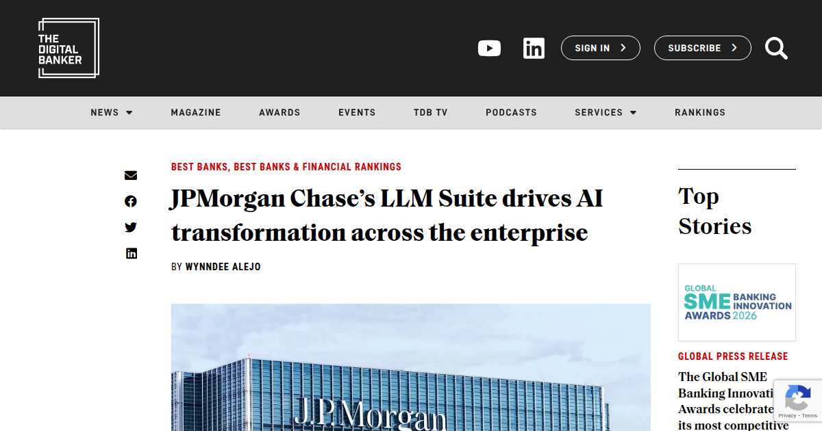 JPMorgan Chase's LLM Suite Drives Enterprise-Wide AI Transformation