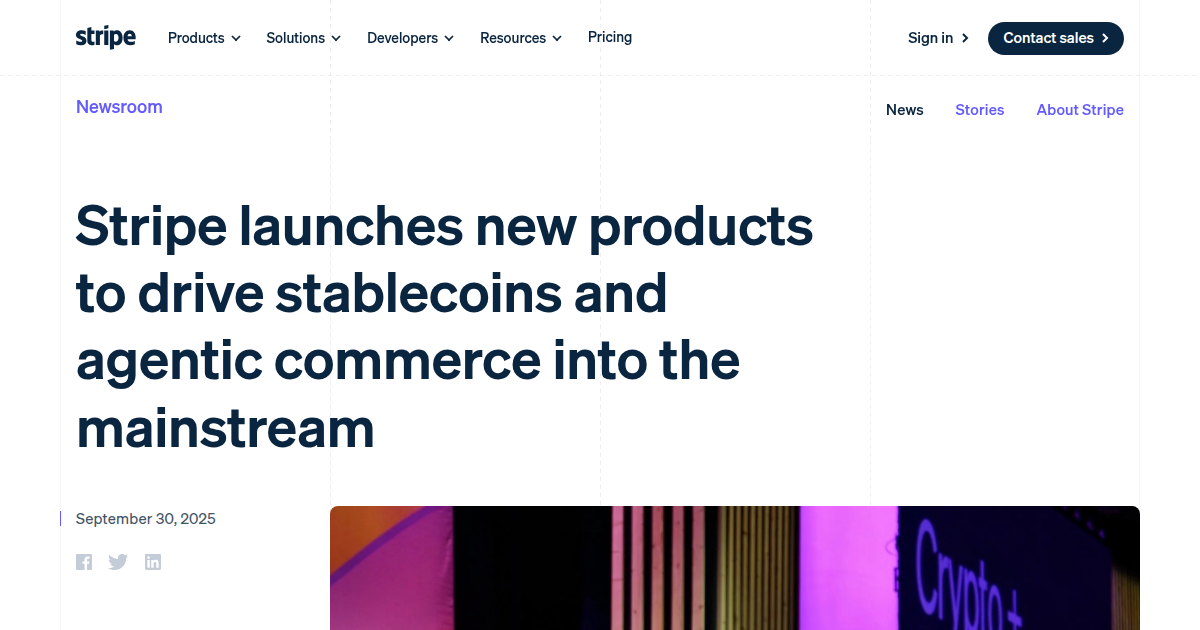 Stripe launches new products to drive stablecoins and agentic commerce