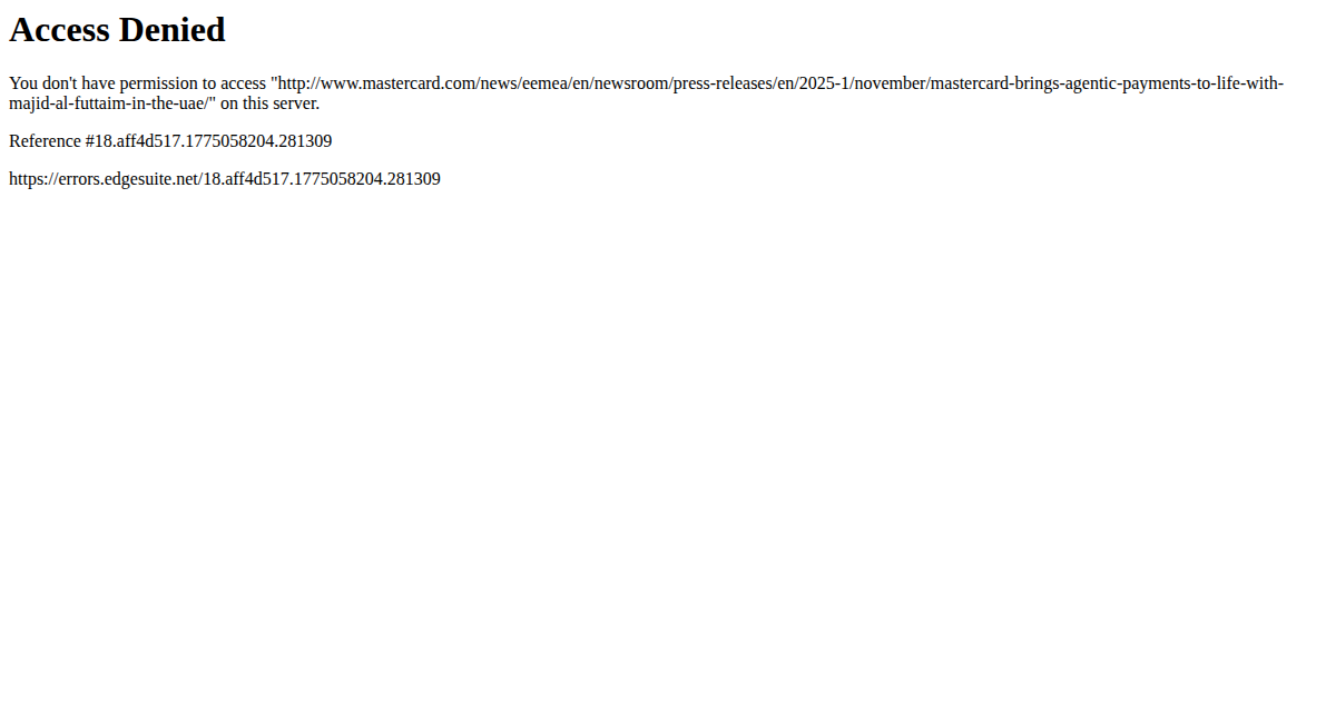 Mastercard Brings Agentic Payments to Life with Majid Al Futtaim in the UAE