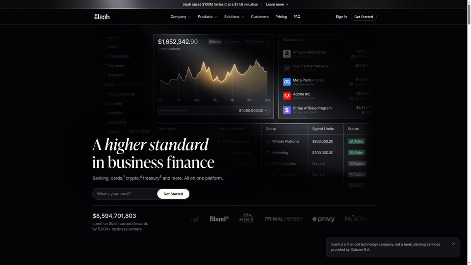 Slash Hits Unicorn Status with $100M Series C to Take On Ramp and Brex