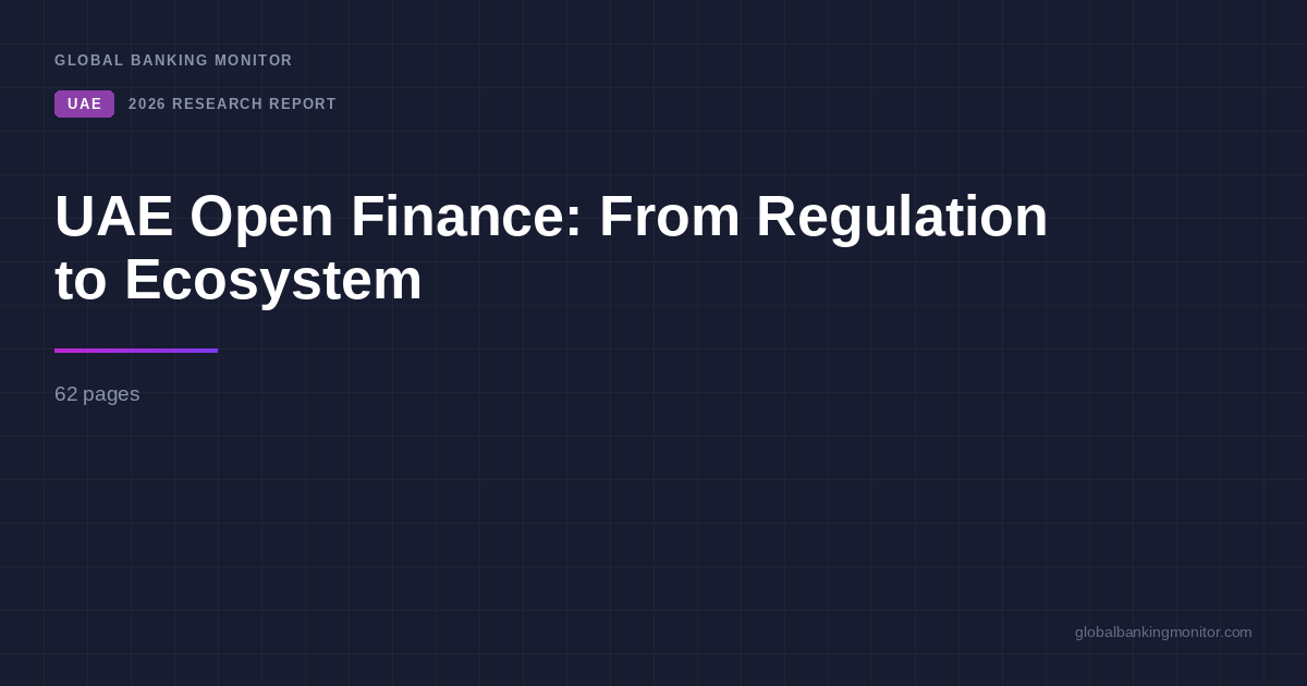 UAE Open Finance: From Regulation to Ecosystem